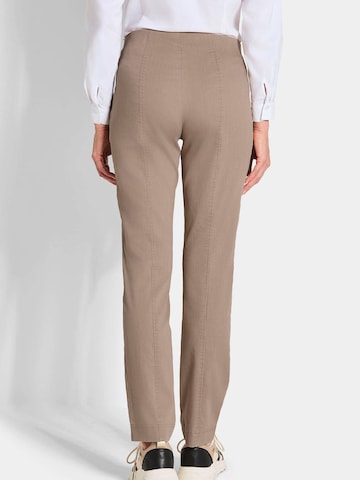 Goldner Slimfit Bandplooi jeans 'Louisa' in Beige