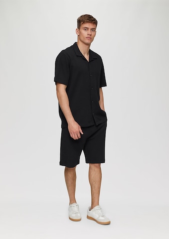 QS Comfort Fit Hemd in Schwarz