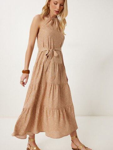 Robe d’été Happiness İstanbul en marron