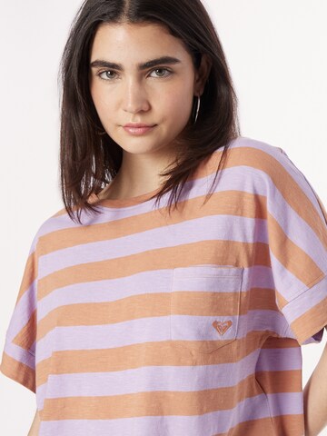 ROXY T-shirt 'STRIPY SAND' i brun