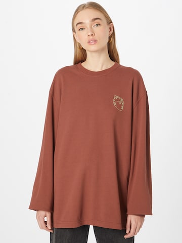 ABOUT YOU Limited Sweatshirt 'Jim' by Jannik Stutzenberger' in Brown