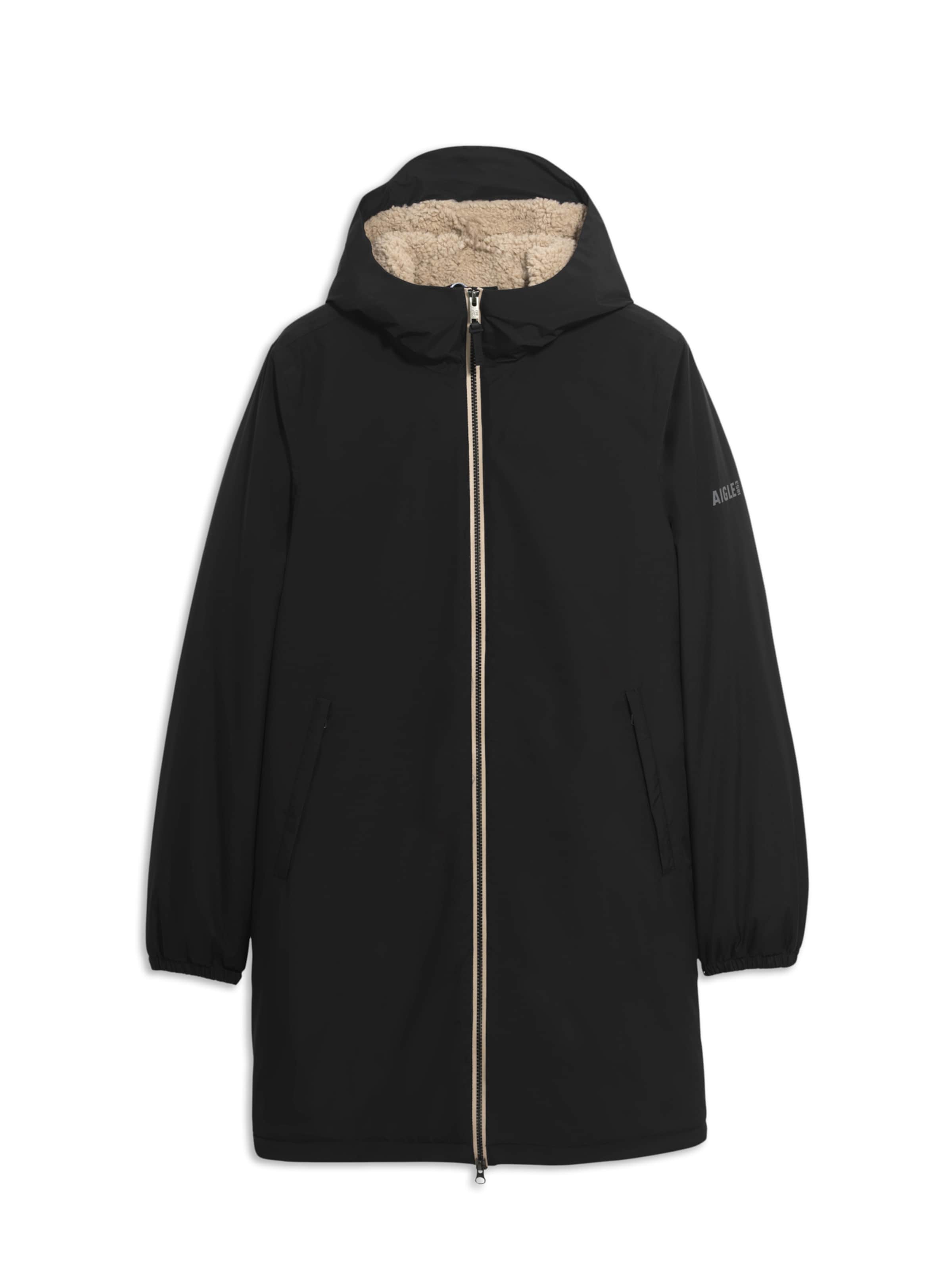 AIGLE Übergangsparka in Schwarz: Vorderseite