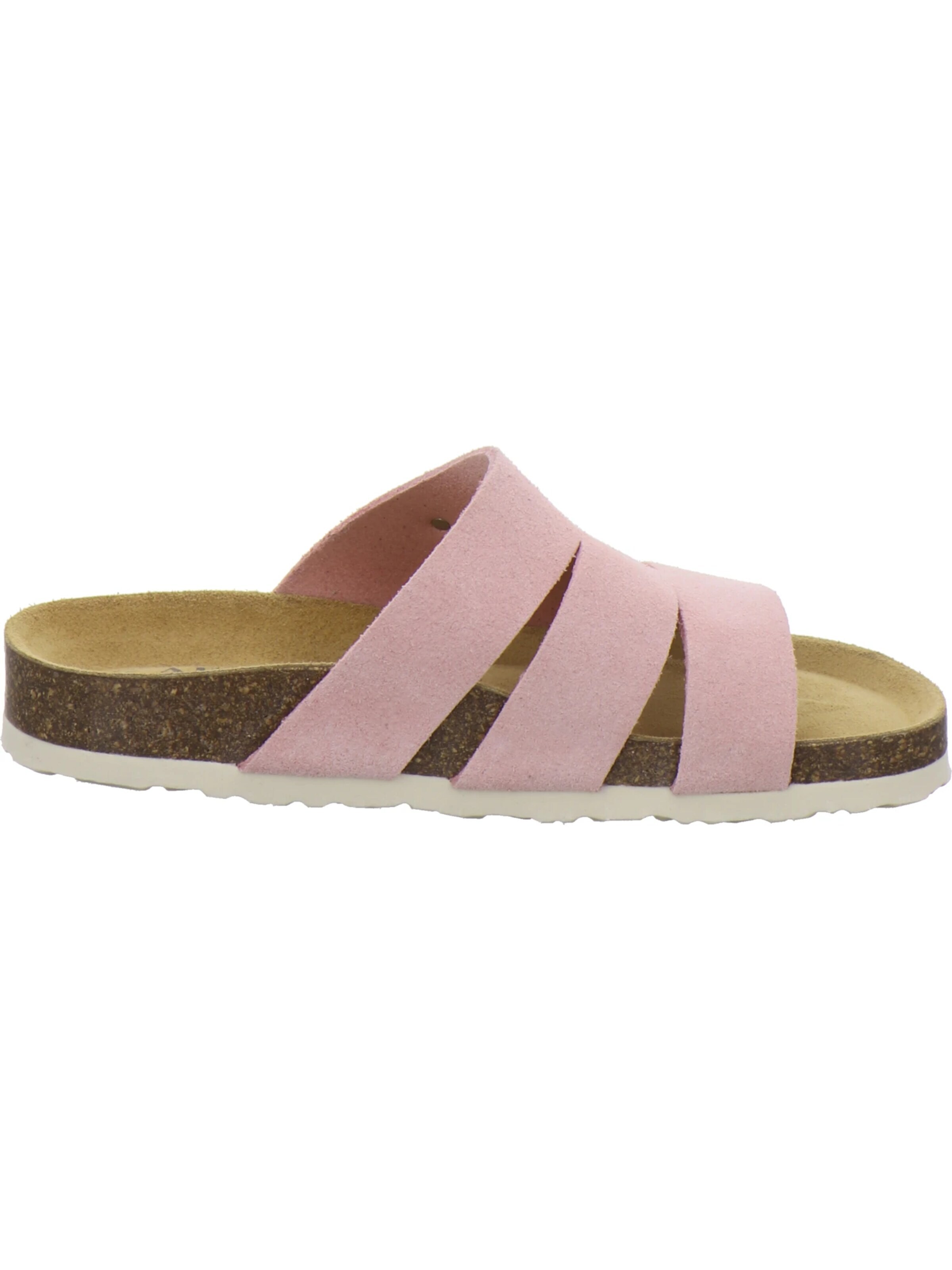 AFS-Schuhe - Zapatos abiertos 'Pantoletten Damen rose Veloursleder' en rosa