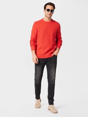 TOM TAILOR Sweater in Red