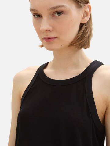 TOM TAILOR DENIM Top in Schwarz