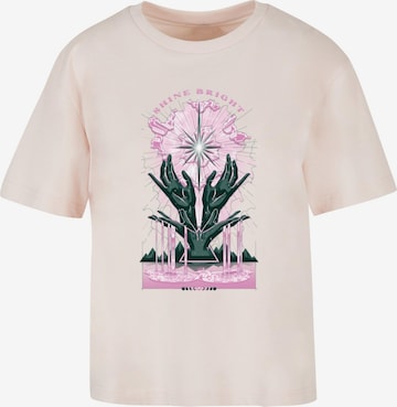 T-shirt 'Shine Bright' Mister Tee en rose : devant