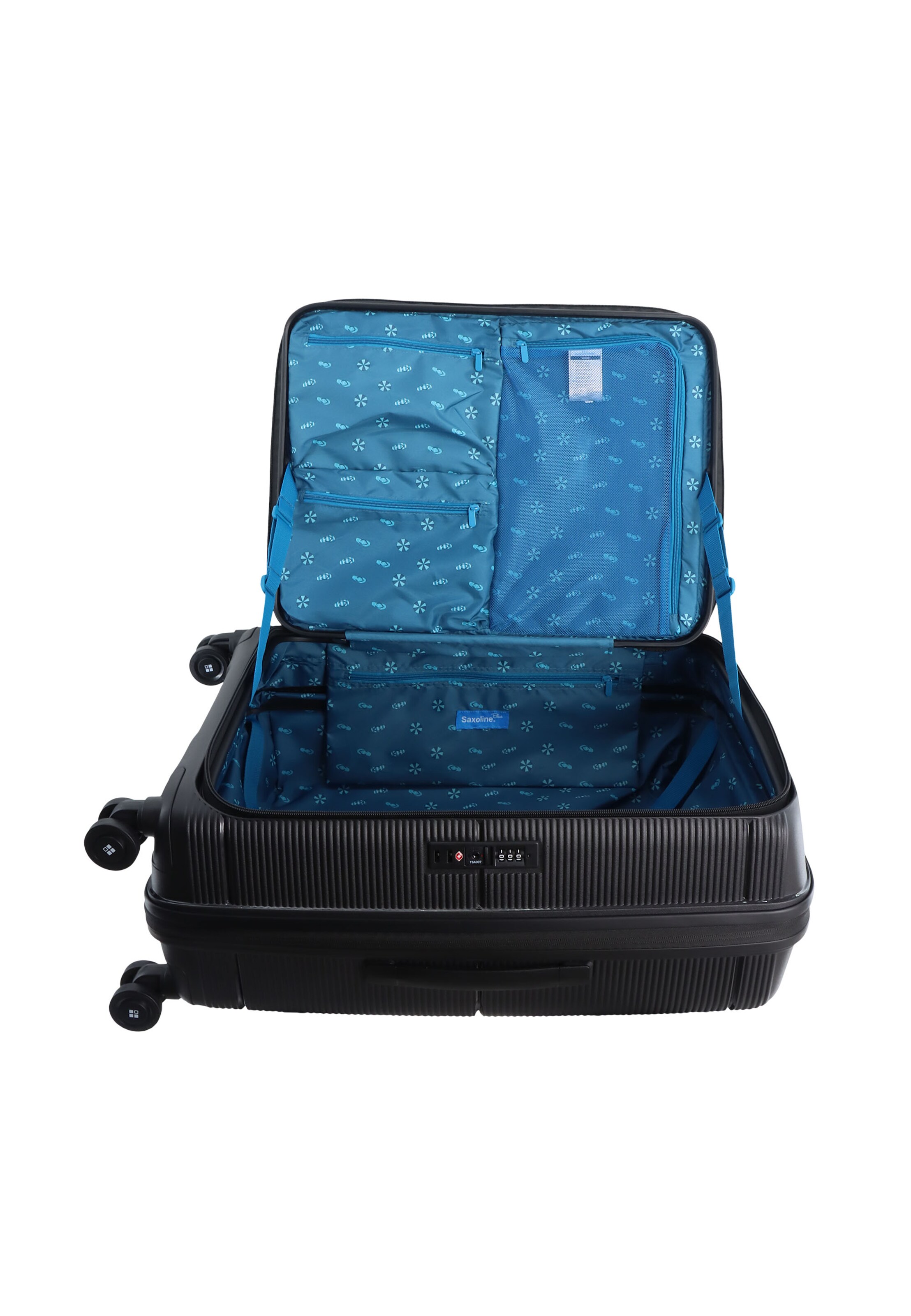 Saxoline Blue Suitcase 'Boho' in Black