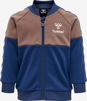 Hummel Athletic Zip-Up Hoodie in Blue: front