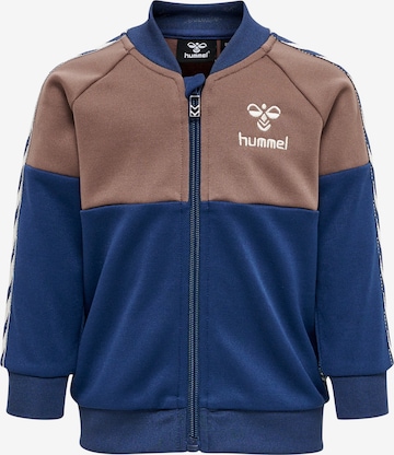 Hummel Athletic Zip-Up Hoodie in Blue: front