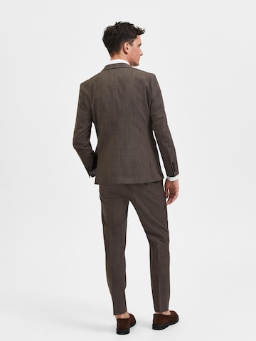 Slim fit Giacca da completo 'Elon' di SELECTED HOMME in marrone