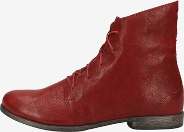 THINK! Lace-Up Ankle Boots in Red