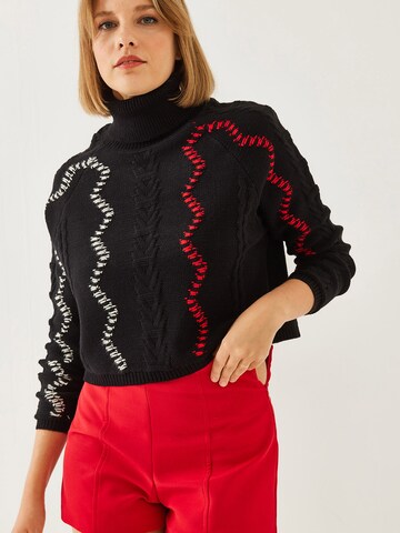 Pull-over Bianco Lucci en noir : devant