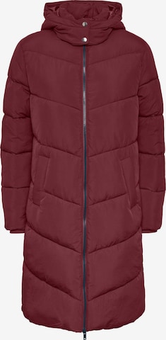 Manteau d’hiver 'Jamilla' PIECES en rouge : devant