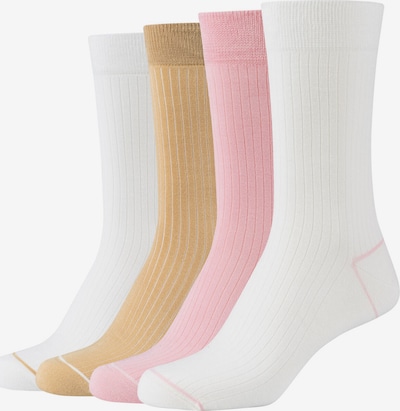s.Oliver Socken in hellbraun / pink / offwhite, Produktansicht