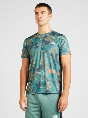 Coupe regular T-Shirt fonctionnel 'Reaxion Amp' THE NORTH FACE en vert : devant