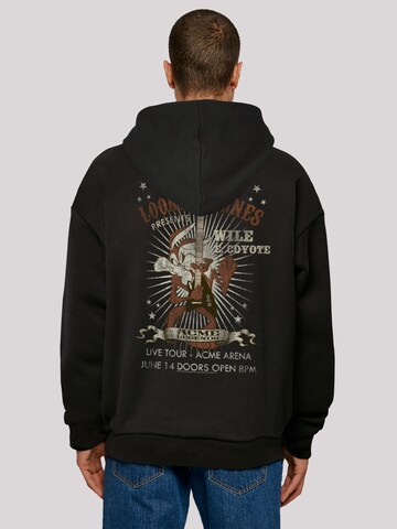 F4NT4STIC Sweatshirt 'Looney Tunes Wile E Coyote Guitar' in Black: front