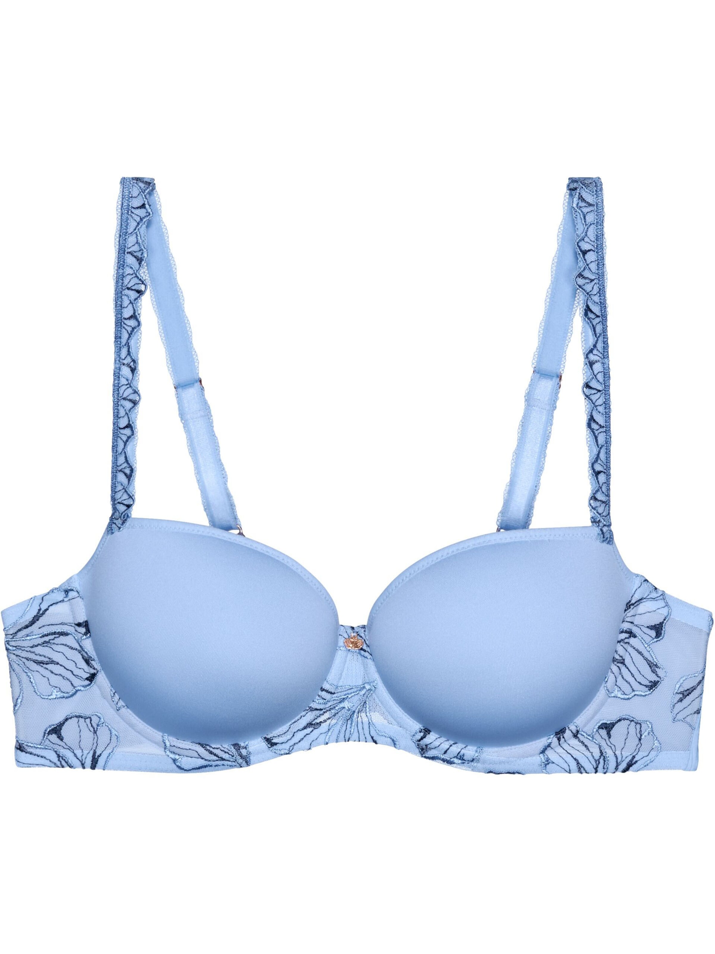 TRIUMPH BH ' Wild Iris Florale ' in Blauw: voorkant