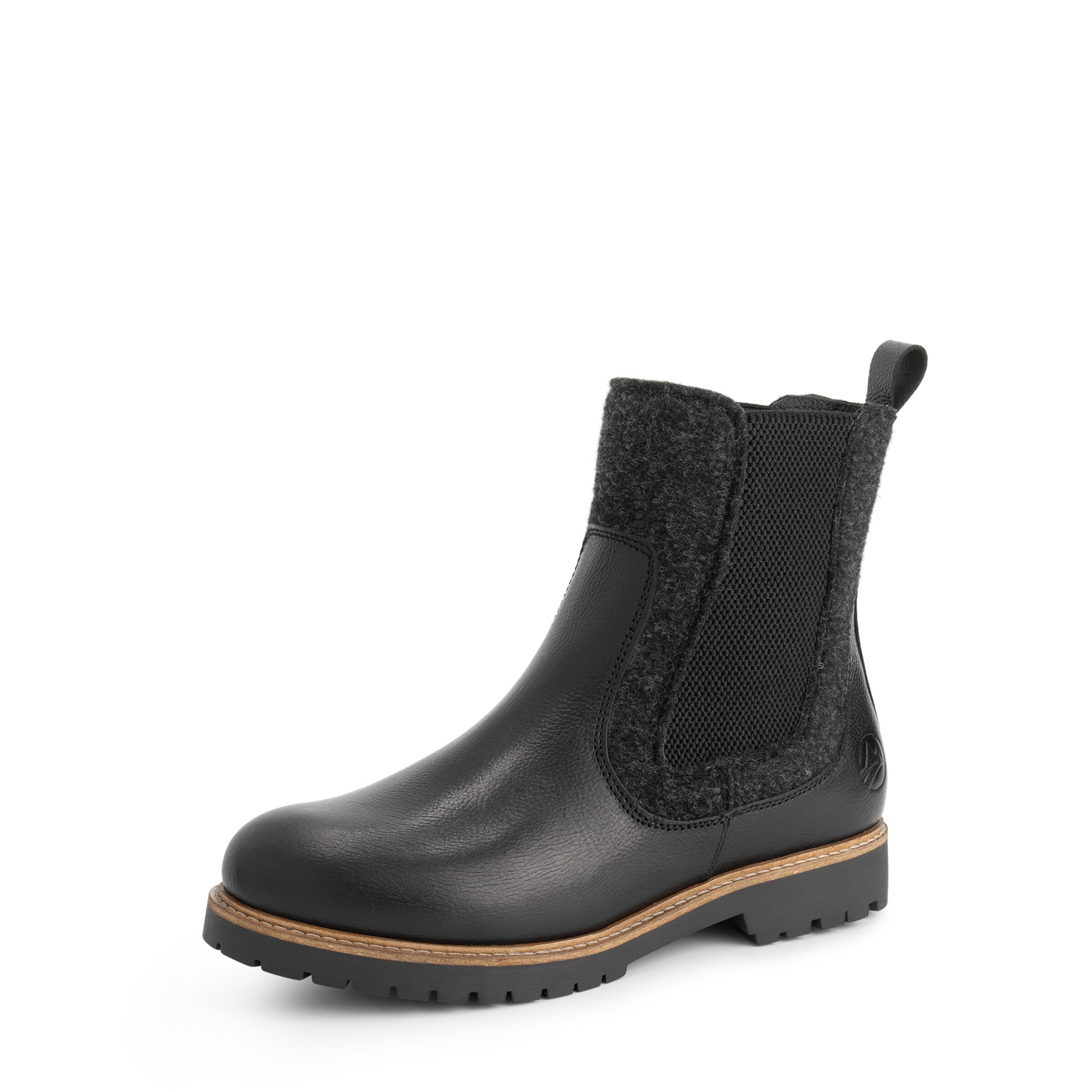 Travelin Chelsea Boots 'Okstindal' in Schwarz: Vorderseite