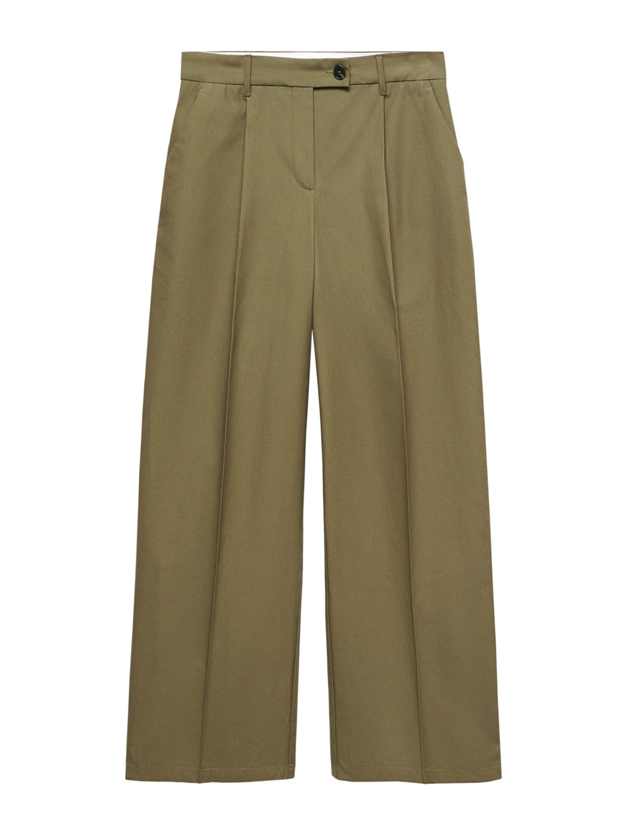 MANGO Wide Leg Hose 'Coti' in Grün: Vorderseite