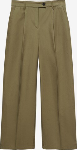 MANGO Zvonové kalhoty Kalhoty s puky 'Coti' – zelená: přední strana
