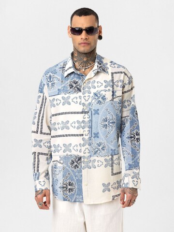 Dandalo Comfort Fit Hemd in Blau: Vorderseite