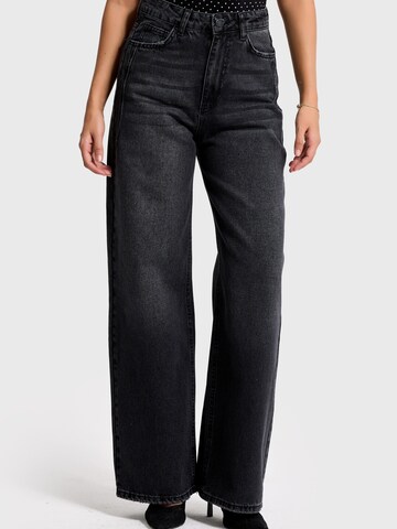 IT'S BASIC Wide leg Jeans 'Olea Wide High Rise Jeans' in Black