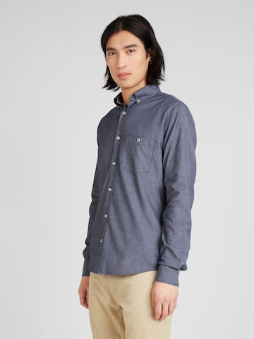 s.Oliver Slim fit Button Up Shirt in Blue: front