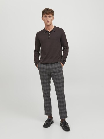 JACK & JONES Regularen Chino hlače 'Ollie Louis' | siva barva