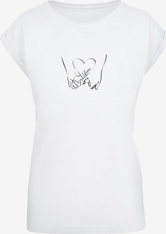 Merchcode Shirt 'Love 2' in Wit: voorkant