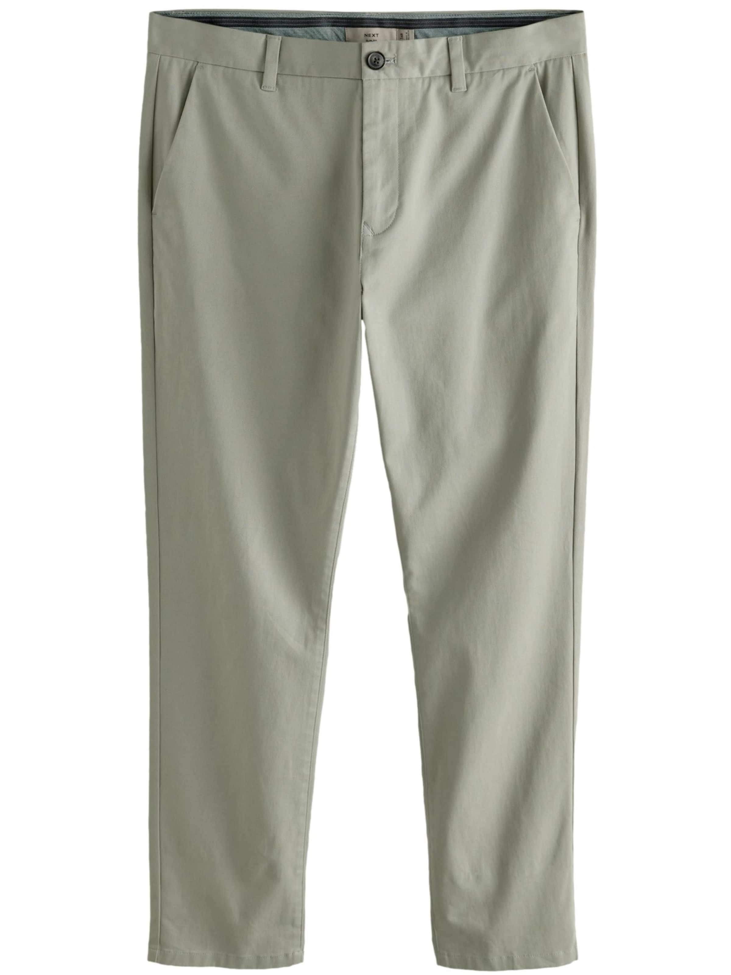 Next Slim fit Chino trousers in Green: front