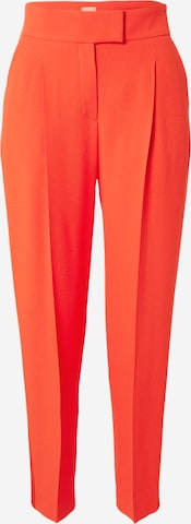 Regular Pantalon à plis 'Tiroko' BOSS Black en orange : devant