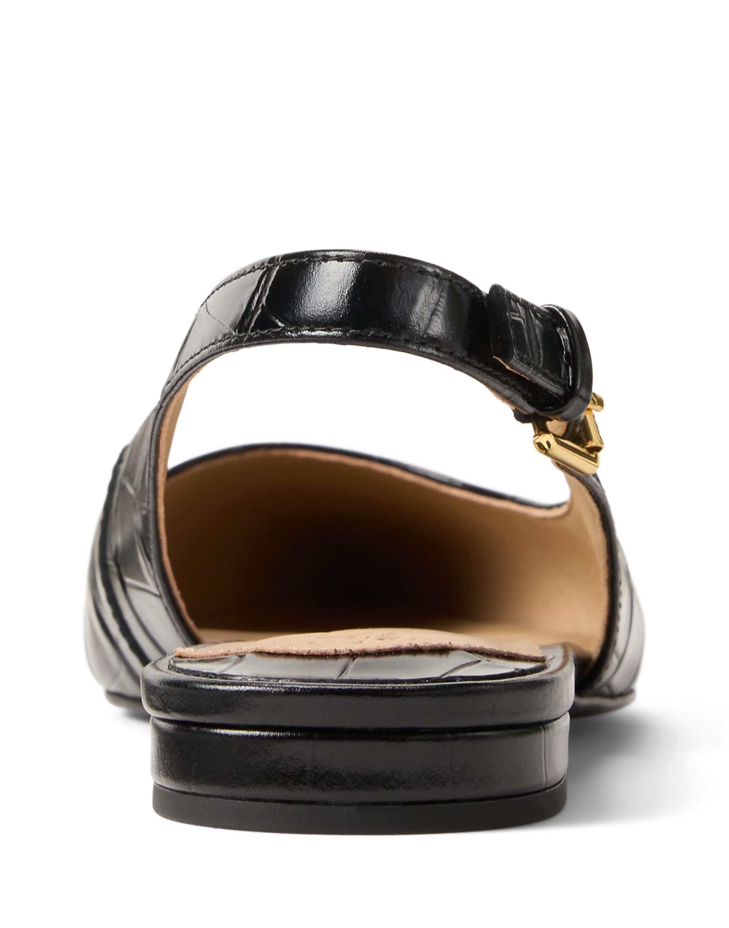 Lauren Ralph Lauren Czółenka z wyciętą piętą w kolorze czarny