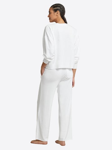 Polo Ralph Lauren Pyjama ' Sweatshirt & Wide Leg Set - Club Terry ' in Weiß
