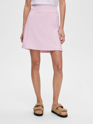 SELECTED FEMME Skirt in Pink: front