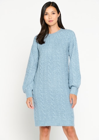 LolaLiza Pletené šaty - Modrá: predná strana