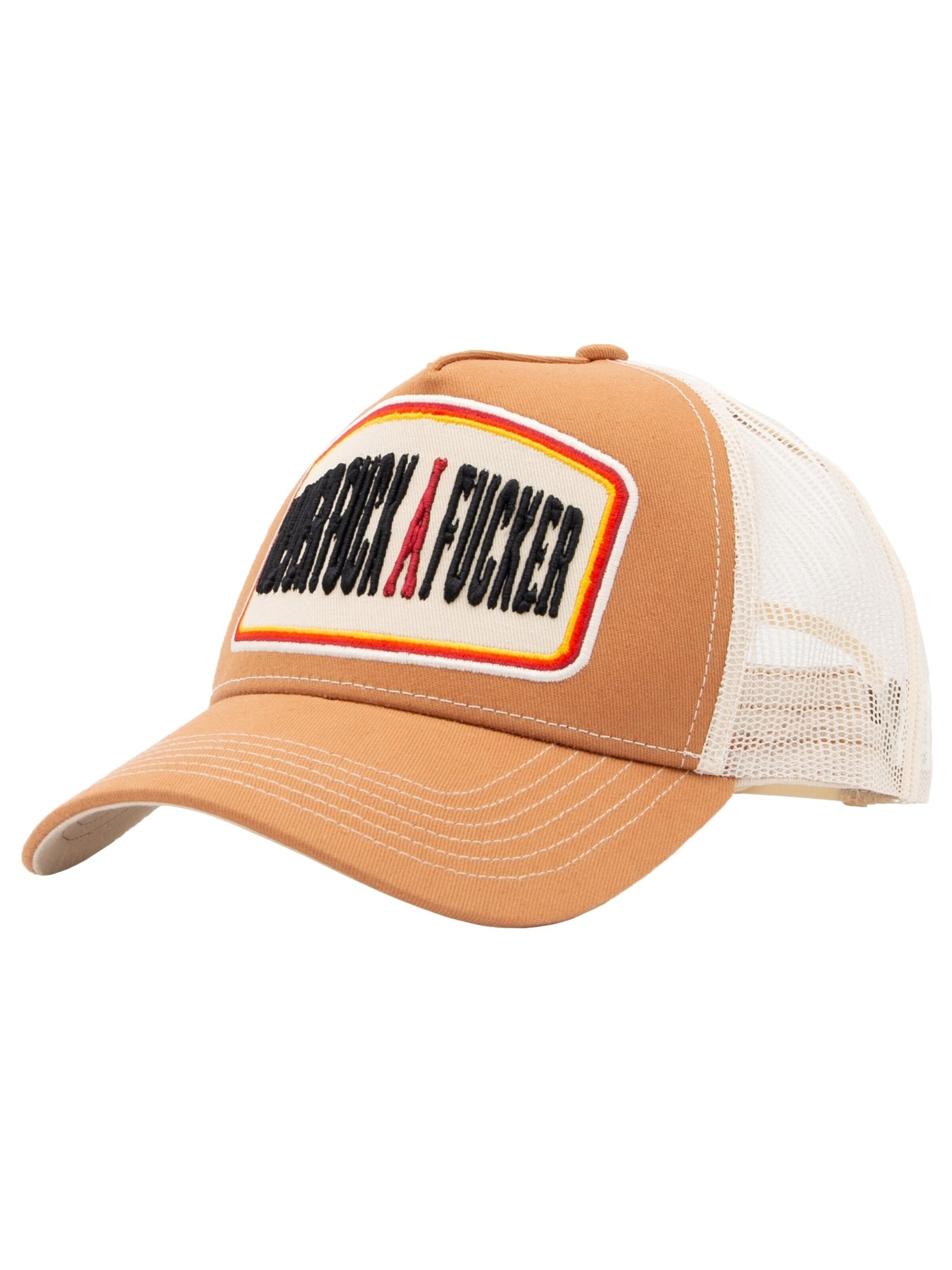 King Kerosin Cap 'Never Fuck A Fucker' in Brown: front