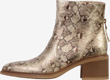 Super Mode Enkellaarsje 'Supermodische Stiefeletten mit Reißverschluss' in Goud: voorkant