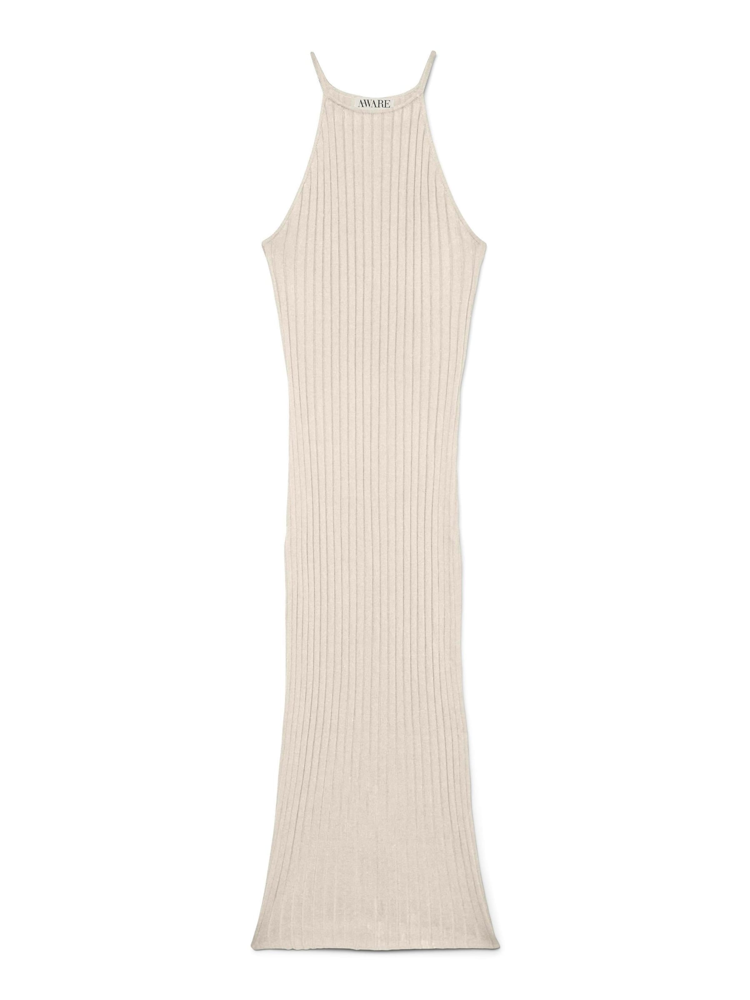 VERO MODA Strikkjole 'VMRiver' i beige: forside