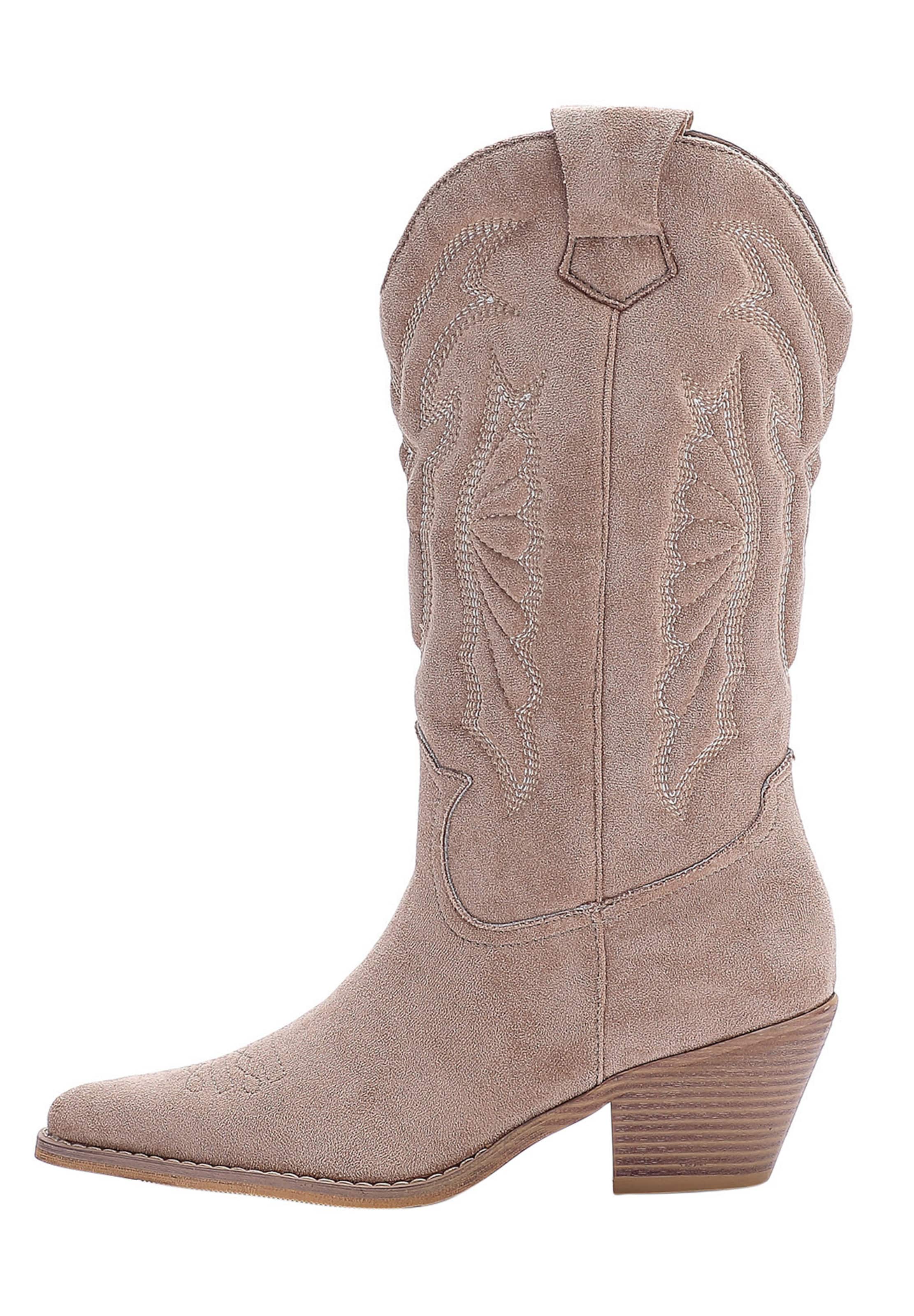 Stivale da cowboy di Elara in beige