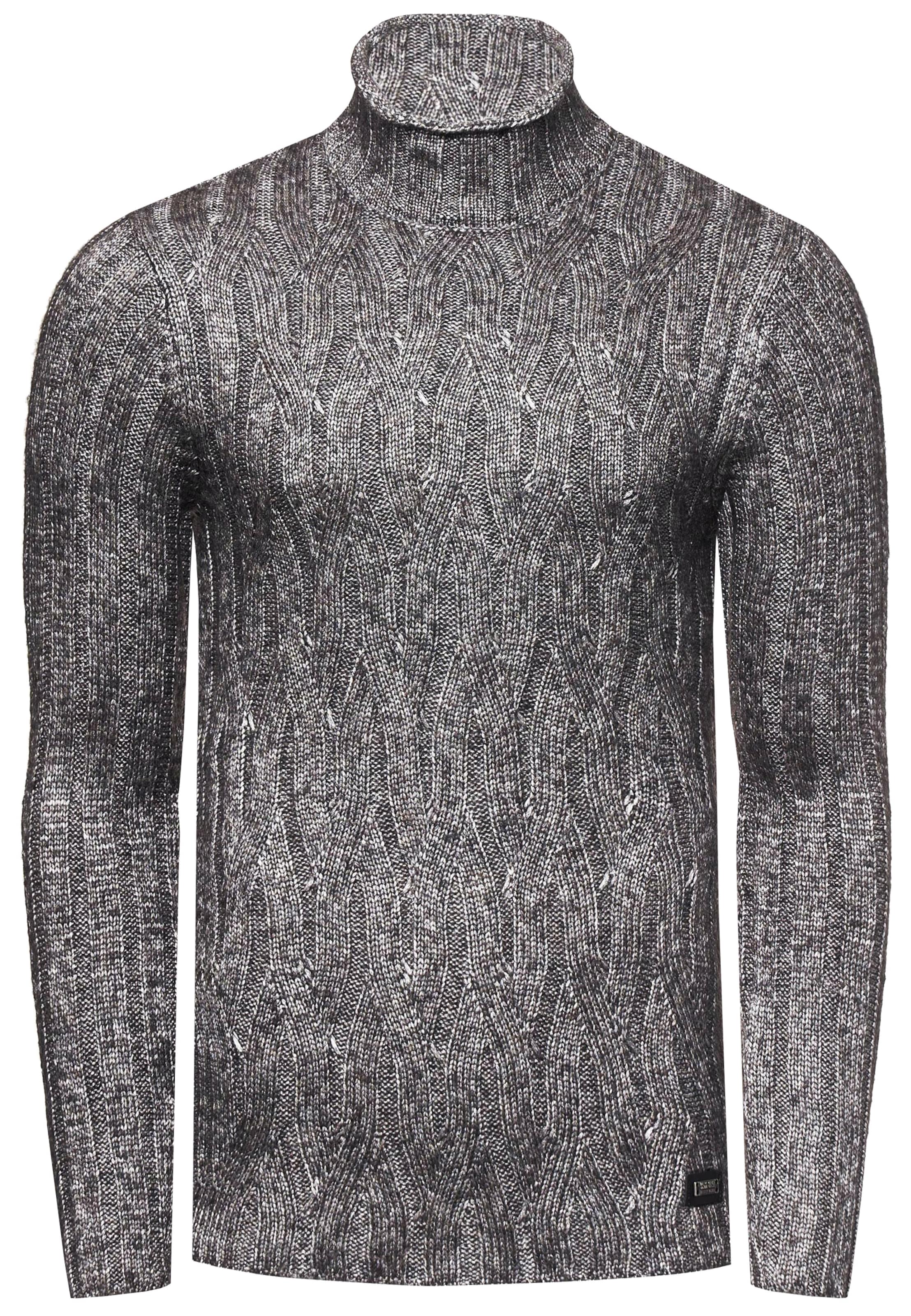 Rusty Neal Pullover in Grau: Vorderseite