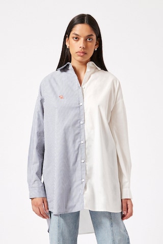 Dr. Denim Blouse 'Vanja' in Blauw: voorkant