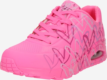 SKECHERS Низкие кроссовки 'Uno - Spread The Love' в Ярко-розовый: спереди