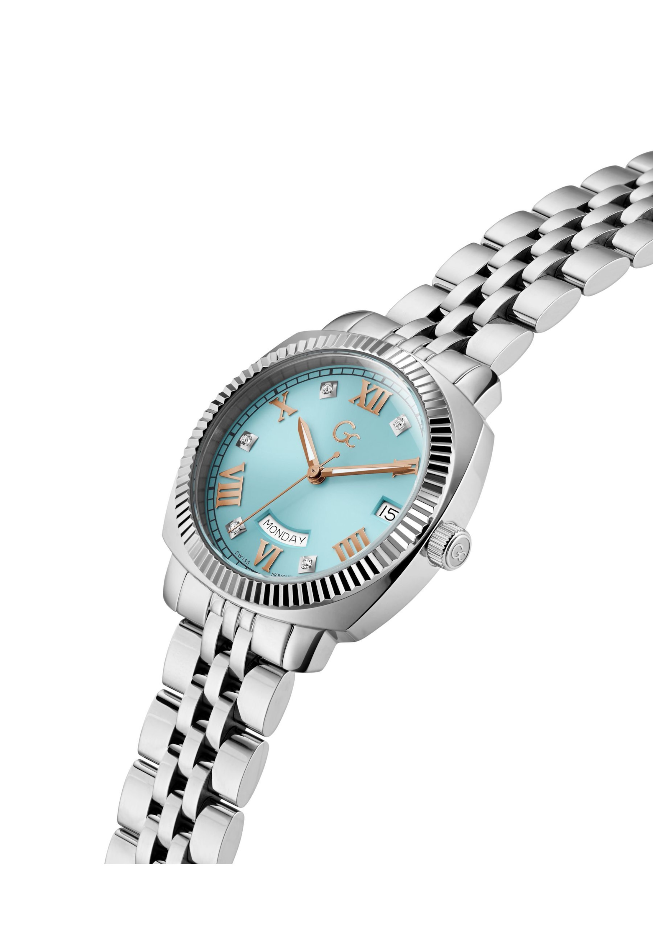 Gc Analoguhr 'Flair Coussin' in Silber