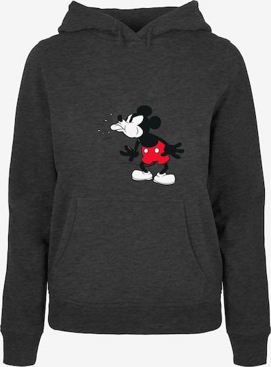 ABSOLUTE CULT Sweatshirt 'Mickey Mouse' in grau / rot / schwarz / weiß, Produktansicht