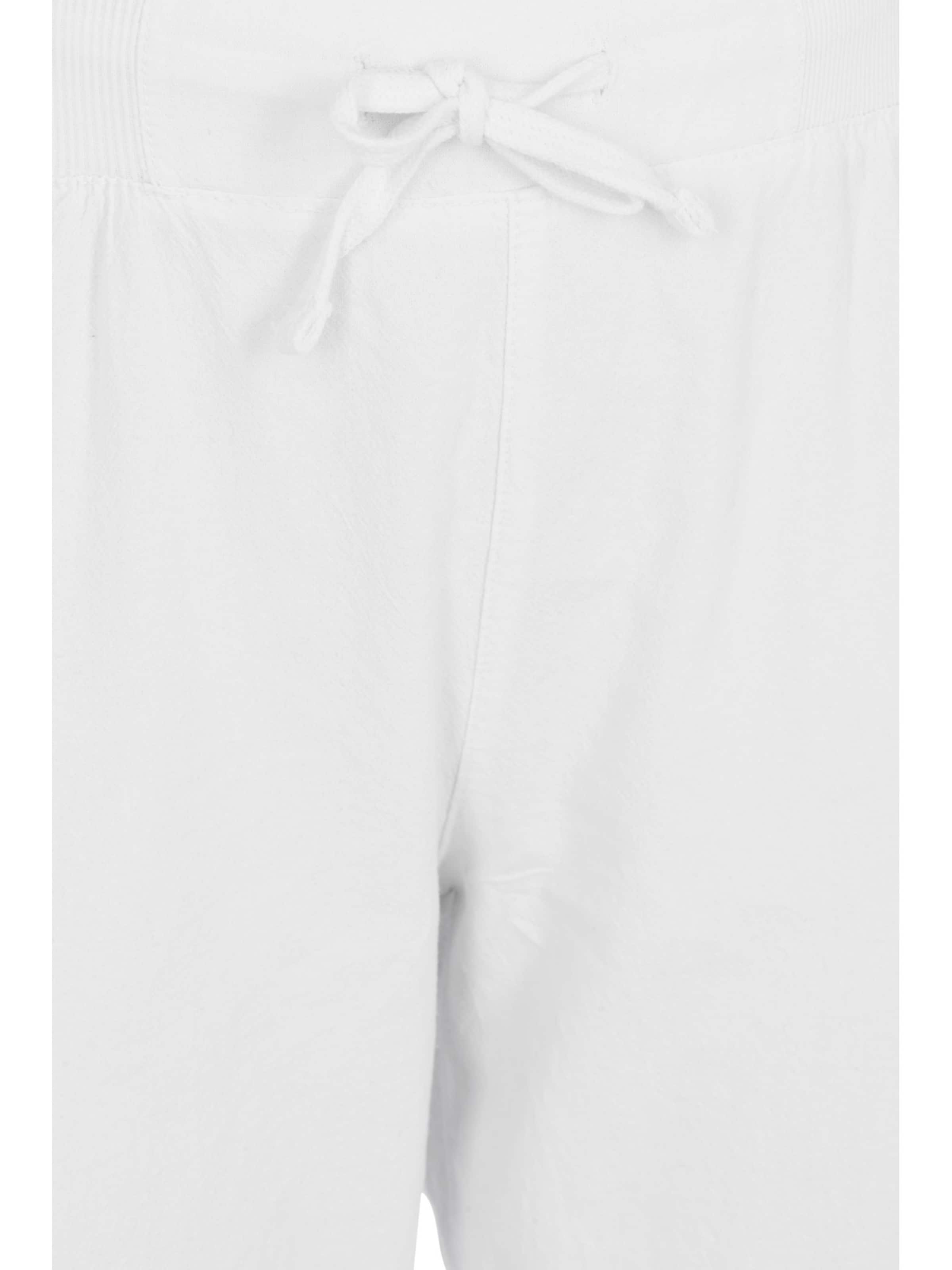 Zizzi Loose fit Trousers 'Jeasy' in White