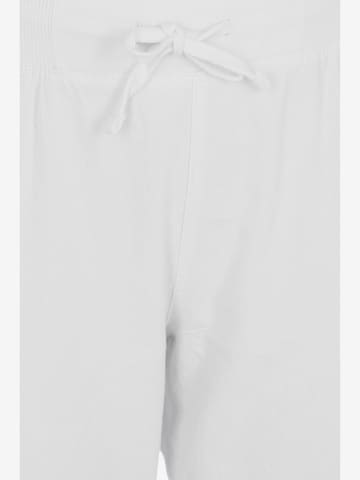 Zizzi Lużny krój Spodnie 'Jeasy' w kolorze biały