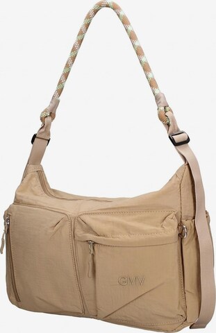 Borsa a spalla di GianMarco Venturi in marrone: frontale
