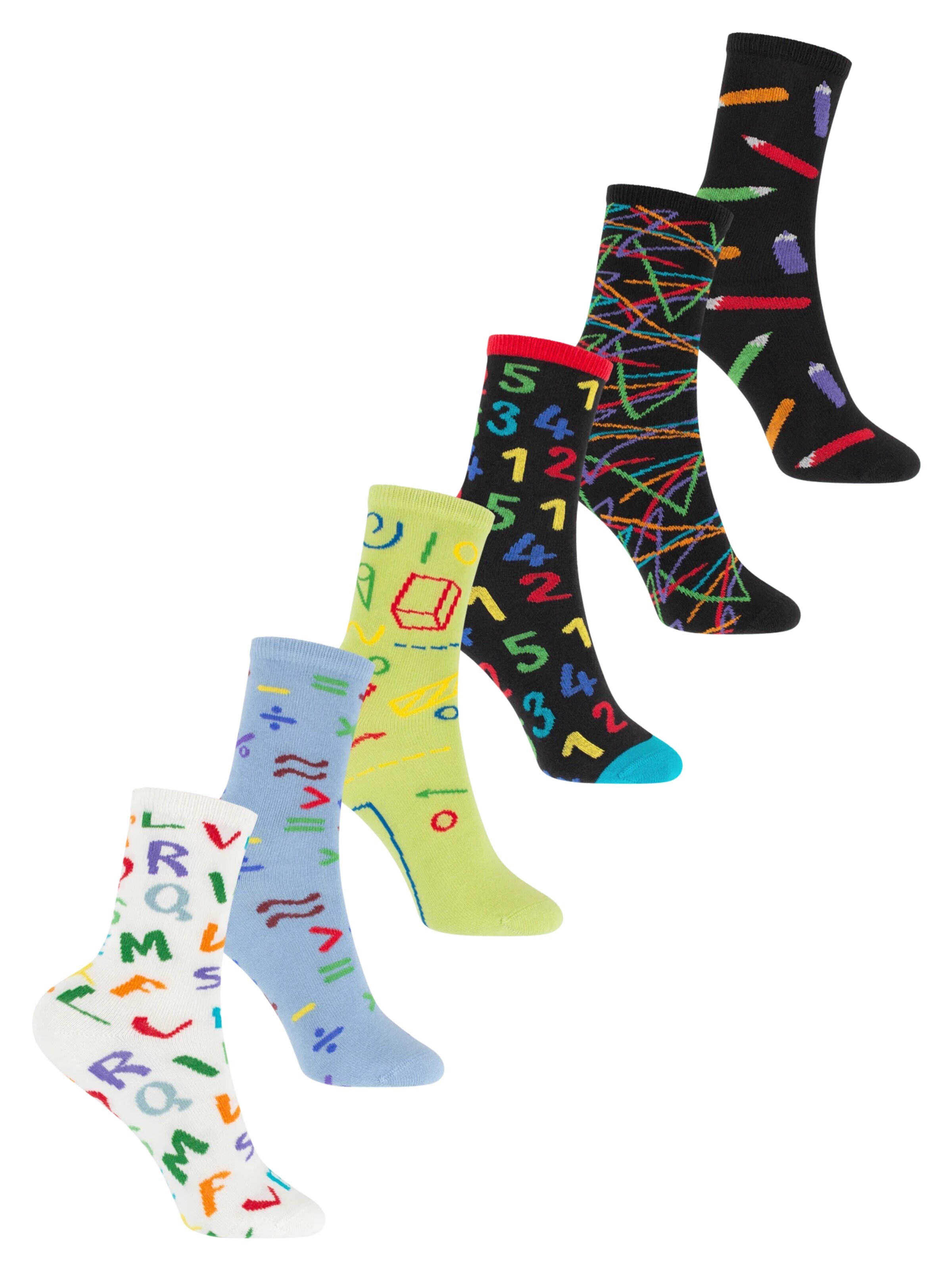 footstar Socks 'Funny Socks' in White: front