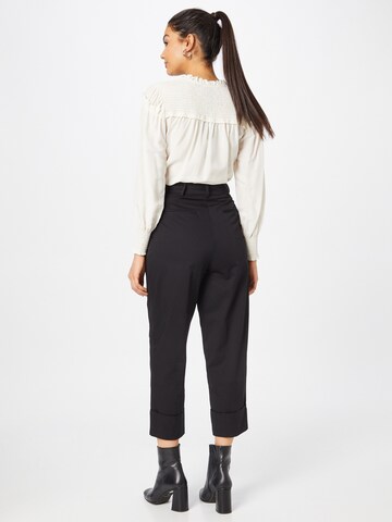 Sisley Loose fit Pleat-Front Pants in Black