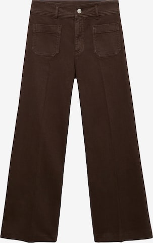 Wide leg Jeans 'JESSIE' de la MANGO pe maro: față